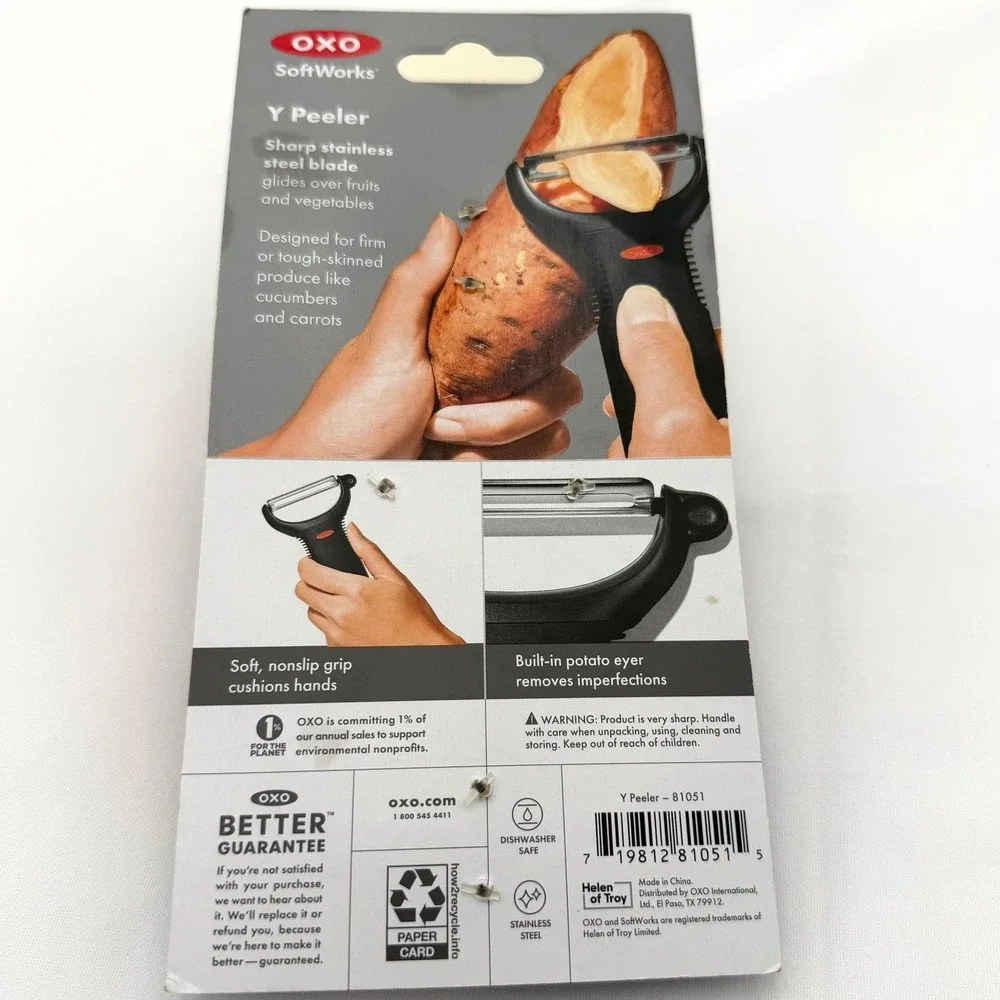 OXO SoftWorks Y Peeler Stainless Steel Vegetable Potato Peeler 81051 New Great!!